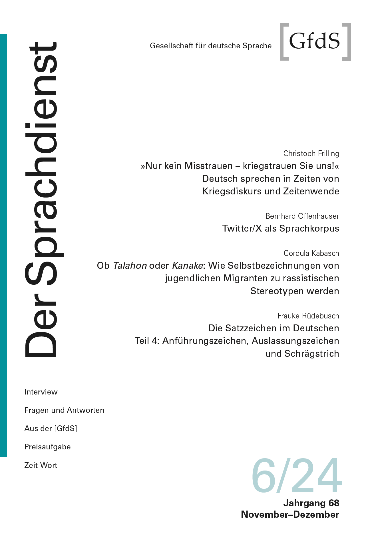 Cover der Ausgabe Cover der Ausgabe